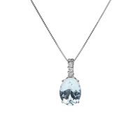 Collana Promesse Donna Vita in Oro Acquamarina COV68F